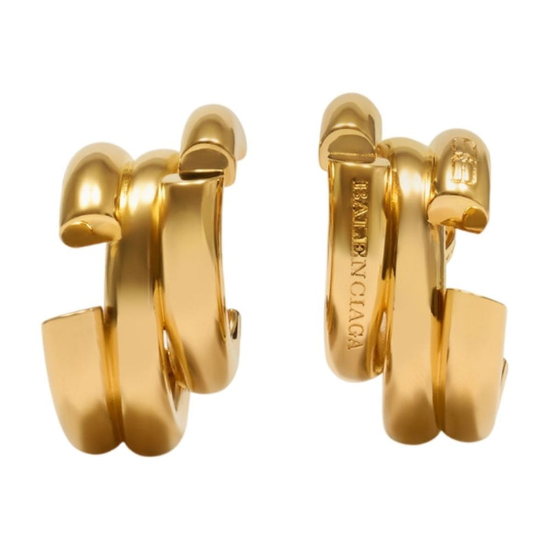 Balenciaga Saint Germain Earrings — Gold Metal