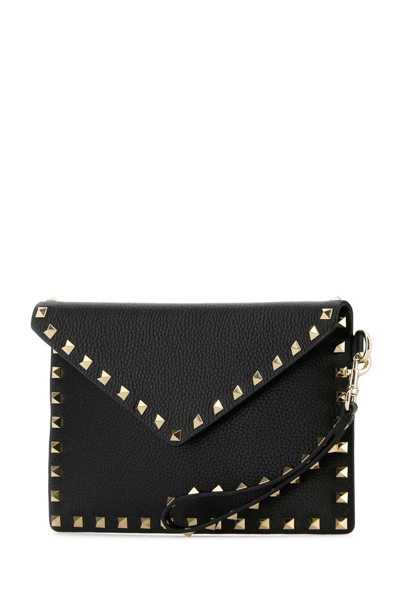 Valentino Garavani Flat Clutch — Black