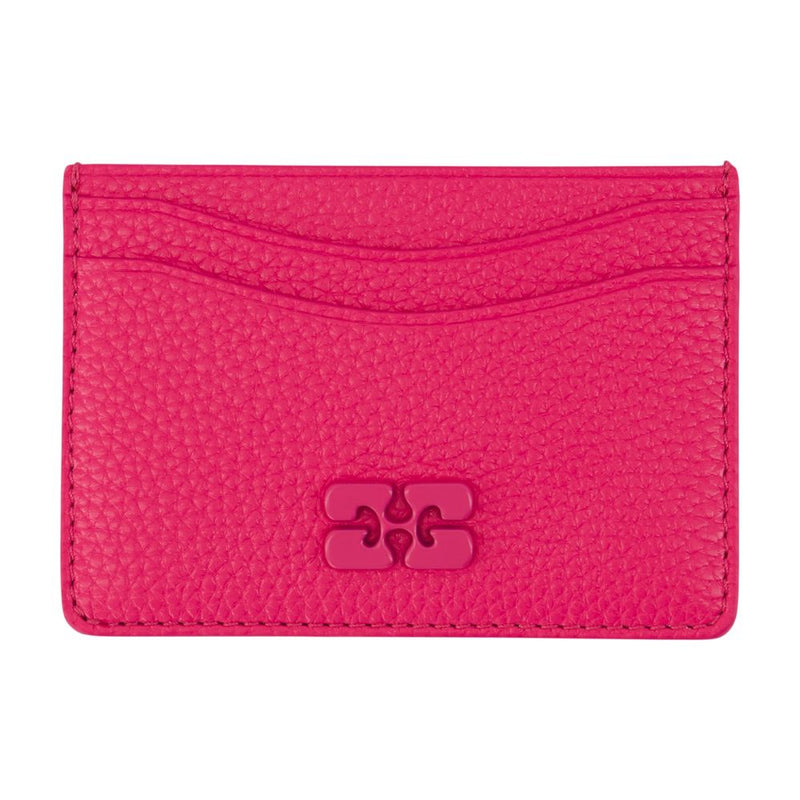 Ganni Bou Card Case — Pink Synthetic Cases