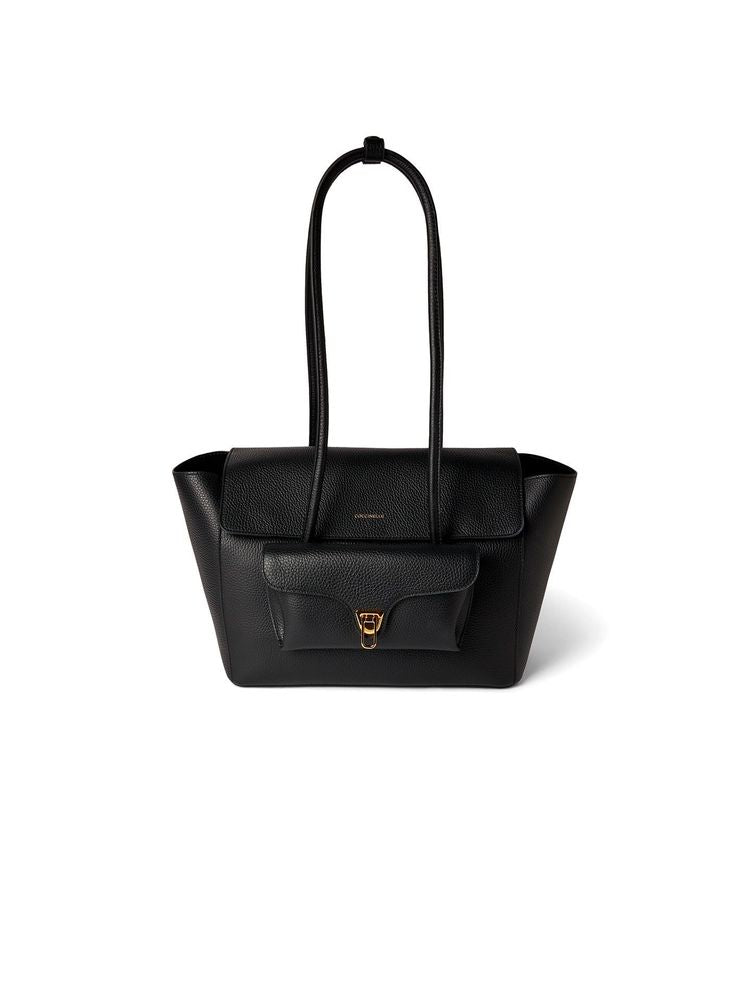 Coccinelle Top Handle Bag — Black Cowhide