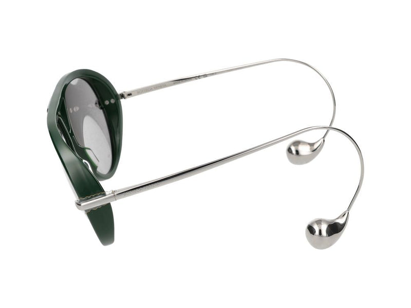 Bottega Veneta Bv1273s Acetate Aviator Sunglasses — Green