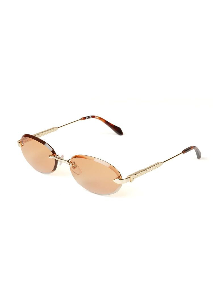 Just Cavalli Sjc155 Orange Gradient Rimless Sunglasses — Rose Gold Metal