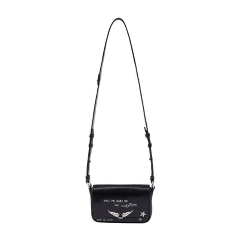 Zadig & Voltaire Shoulder Bag — Black Calfskin