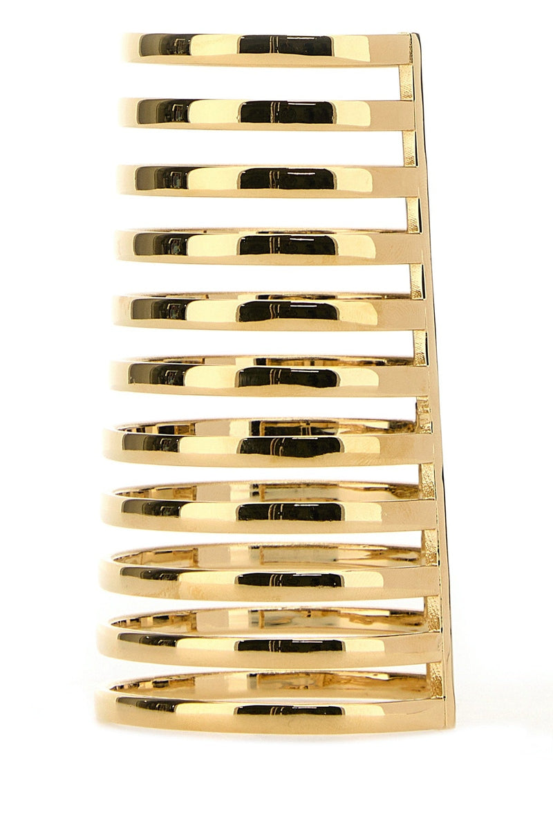 Amina Muaddi Angelica Bangle Bracelet — Gold Gold-plated Metal Bracelets