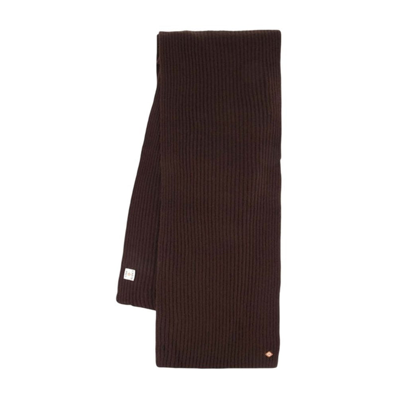 Casablanca Wool Ribbed Scarf — Brown Scarfs