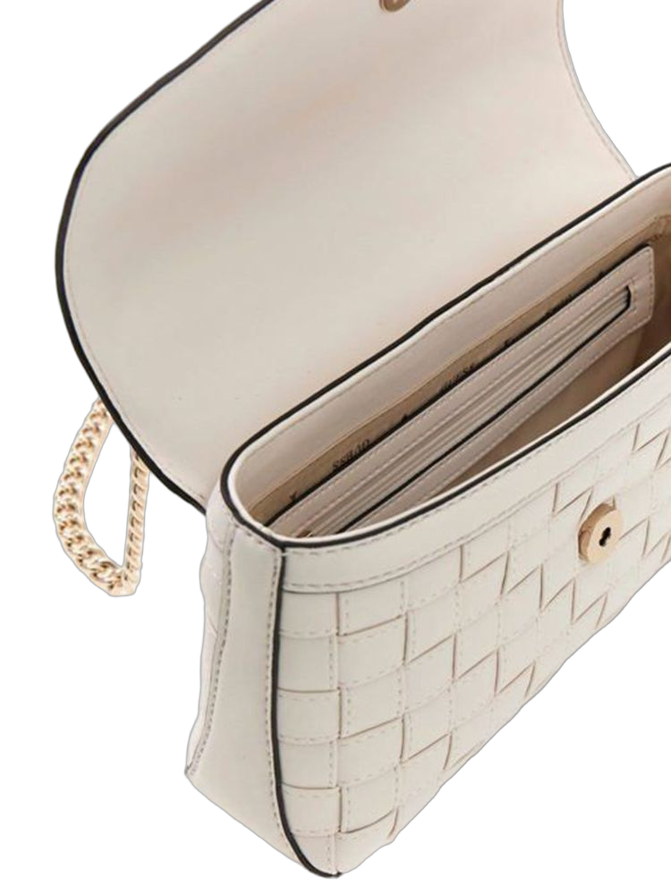Guess Sandy Crossbody Bag — White Polyurethane