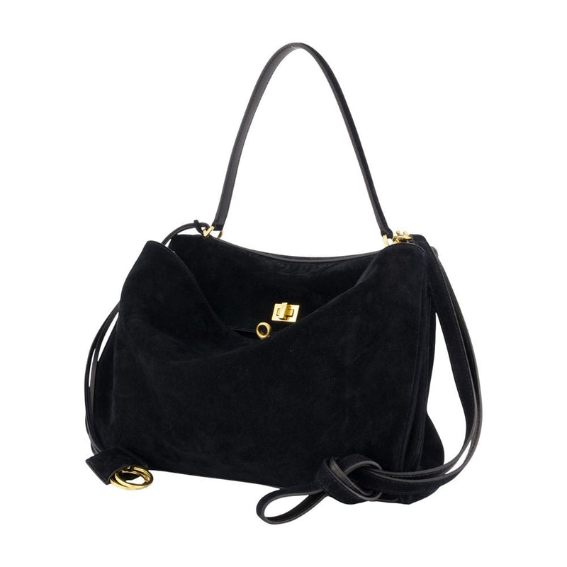 Balenciaga Rodeo Top Handle M Shoulder Bag — Black Calfskin