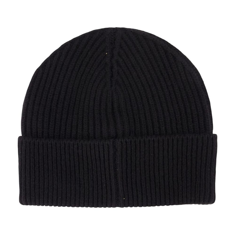 Casablanca A-Hat-090-02 Wool Ribbed Beanie — Black Beanies