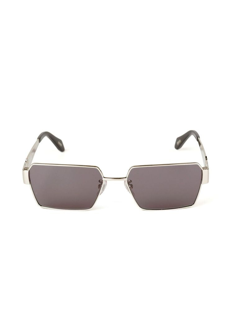 Just Cavalli Sjc153 Rectangular Metal Frame Sunglasses — Silver