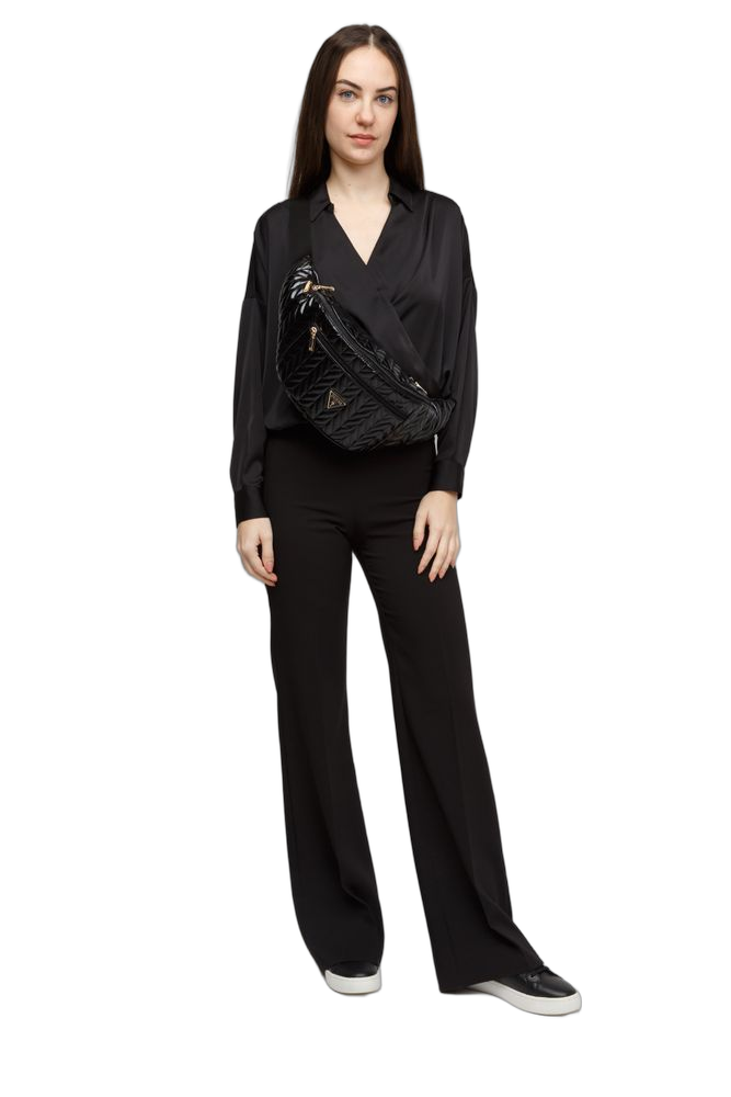 Guess Cheryl Belt Bag — Black Polyurethane