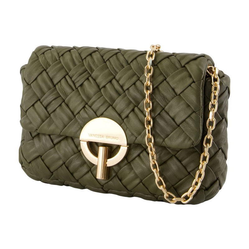 Vanessa Bruno Quilted Lambskin Shoulder Bag — Green