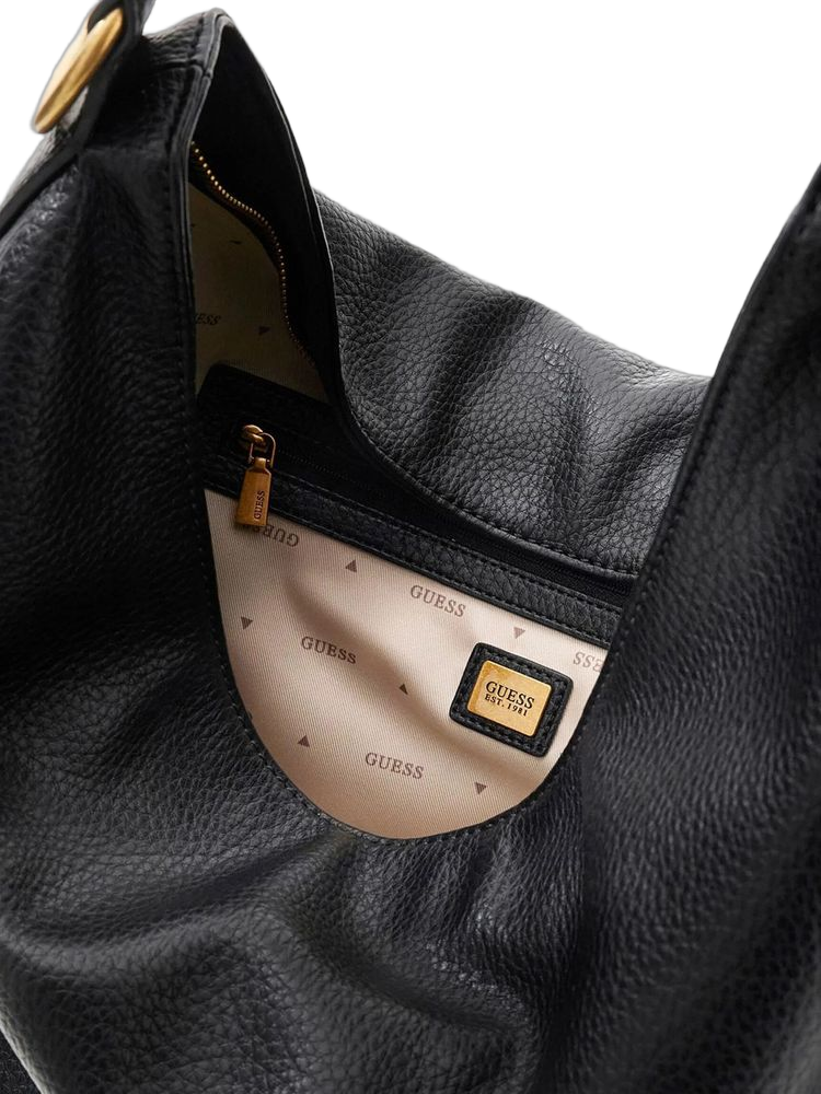 Guess Camden Shoulder Bag — Black Polyurethane
