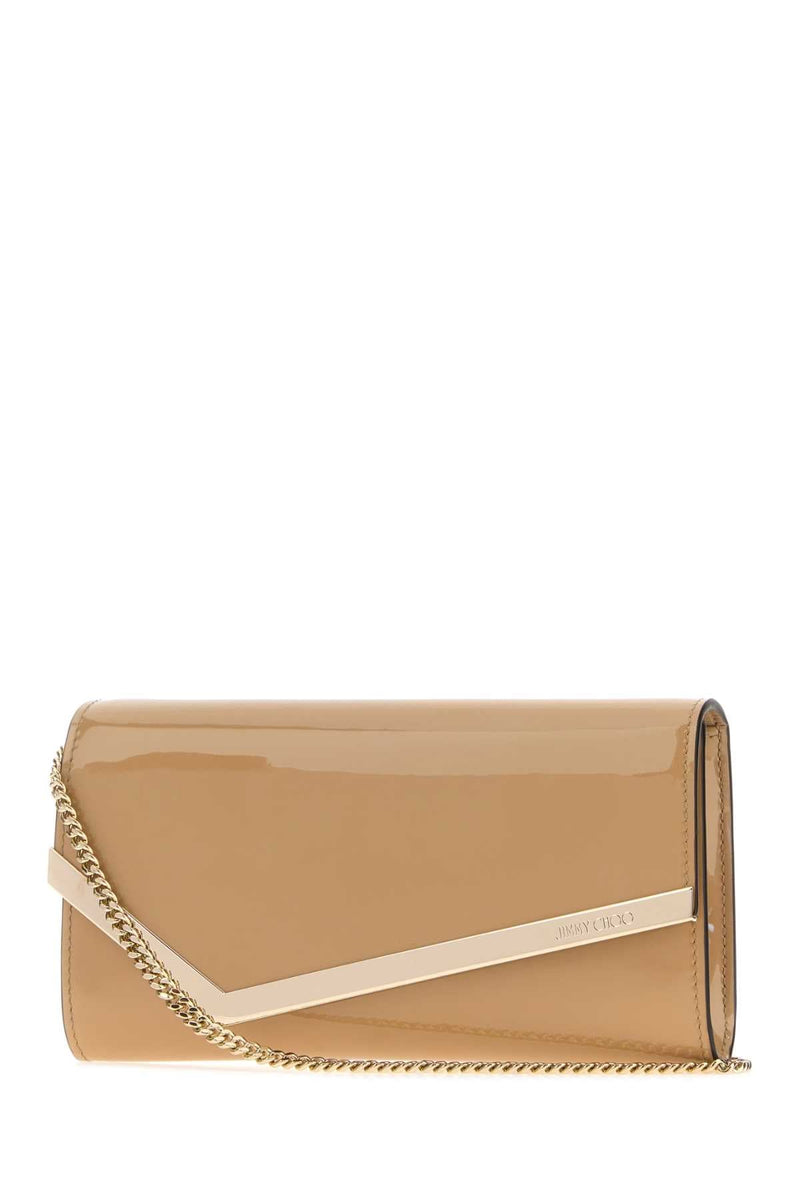 Jimmy Choo Emmie Clutch — Beige