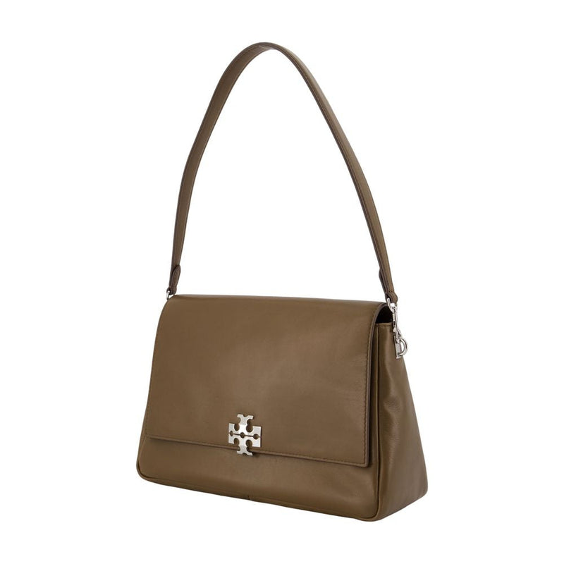 Tory Burch Charlie Shoulder Bag — Brown Calfskin