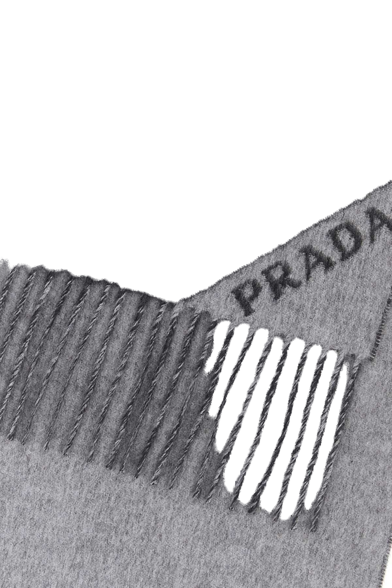 Prada Cashmere Scarf — Gray Scarfs