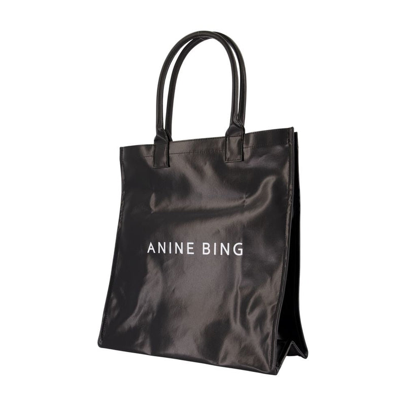 Anine Bing Tote Bag — Black Cotton
