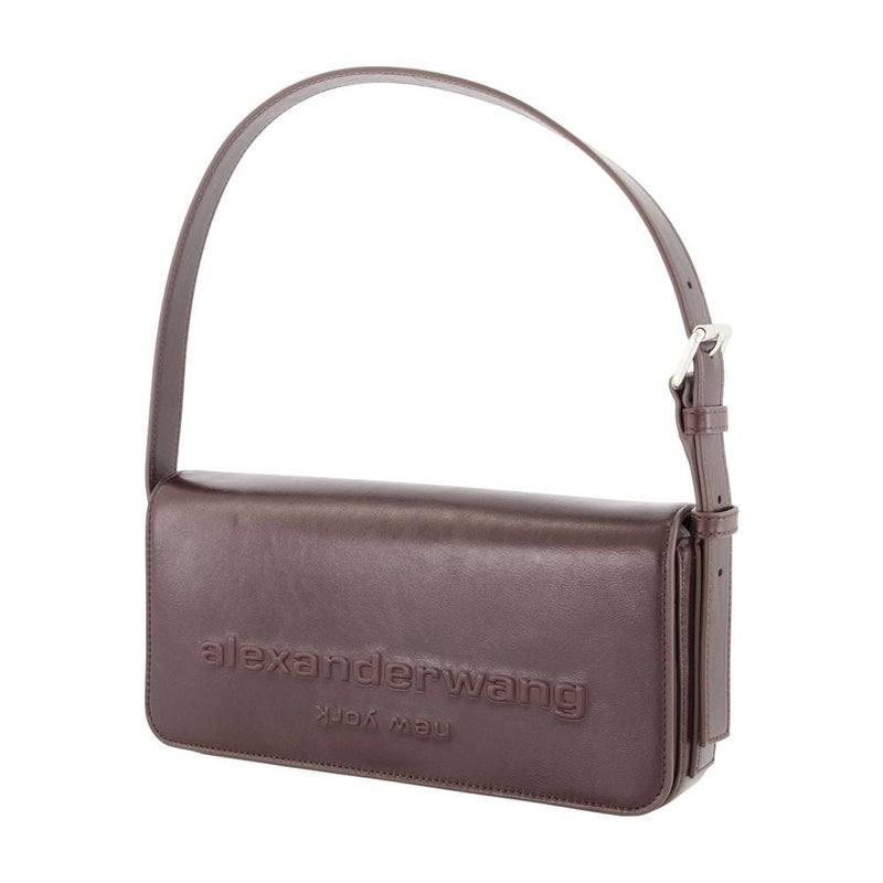Alexander Wang Punch Flap Shoulder Bag — Brown Cowhide
