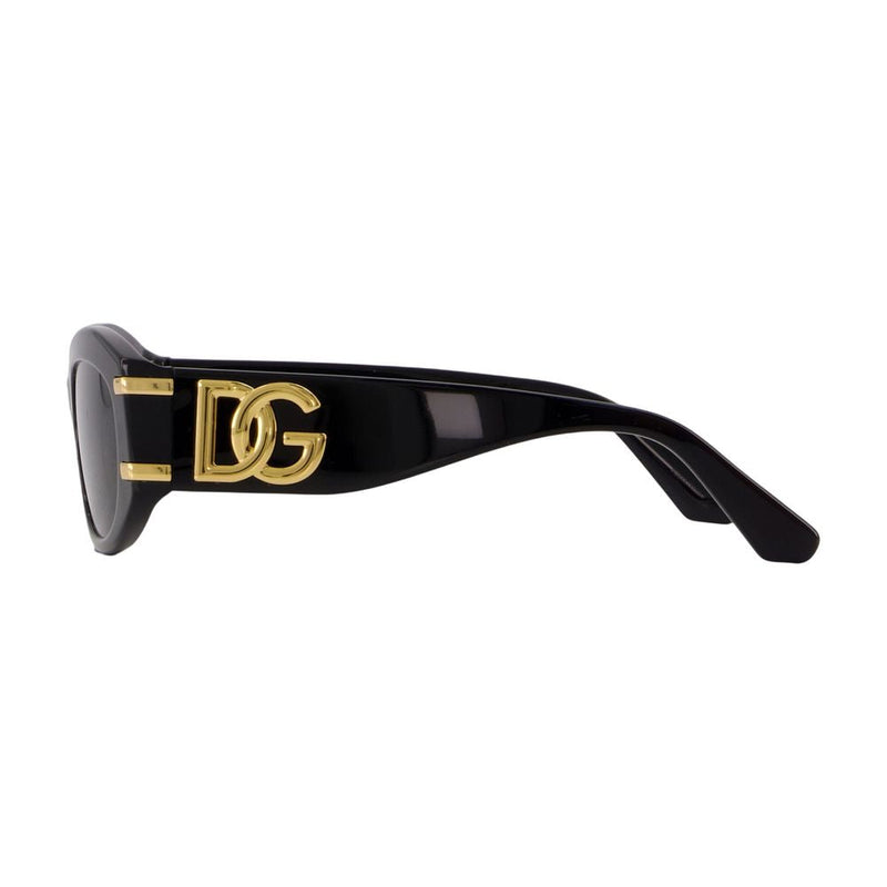 Dolce&gabbana 0dg4502 Oval Acetate Sunglasses — Black