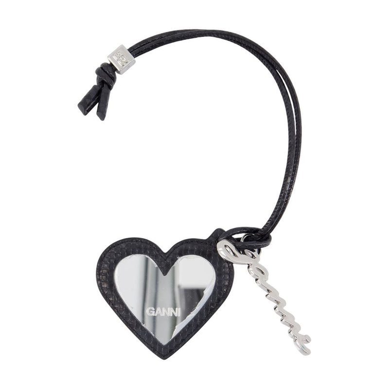 Ganni Bou Heart Belt — Black Synthetic