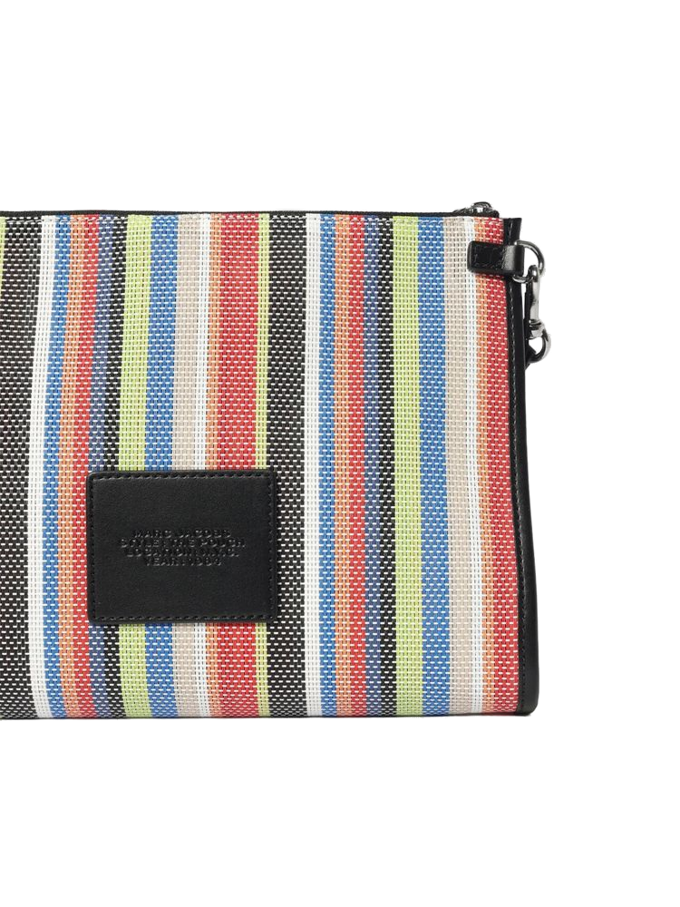 Marc Jacobs Striped Canvas Clutch — Multicolor Pvc Wallet