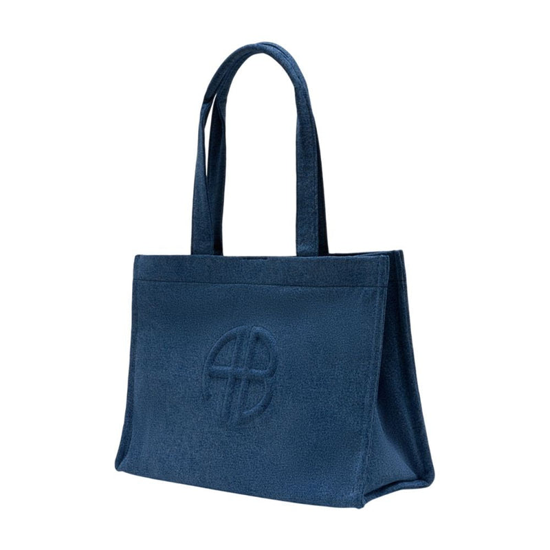 Anine Bing Lara Tote Bag — Blue Cotton