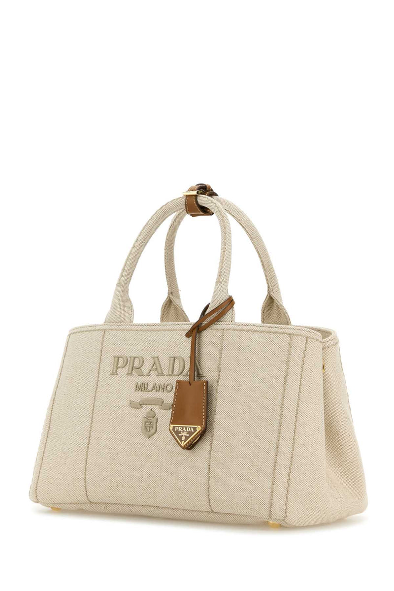 Prada Milano Tote Bag — Beige Co-calf Leather