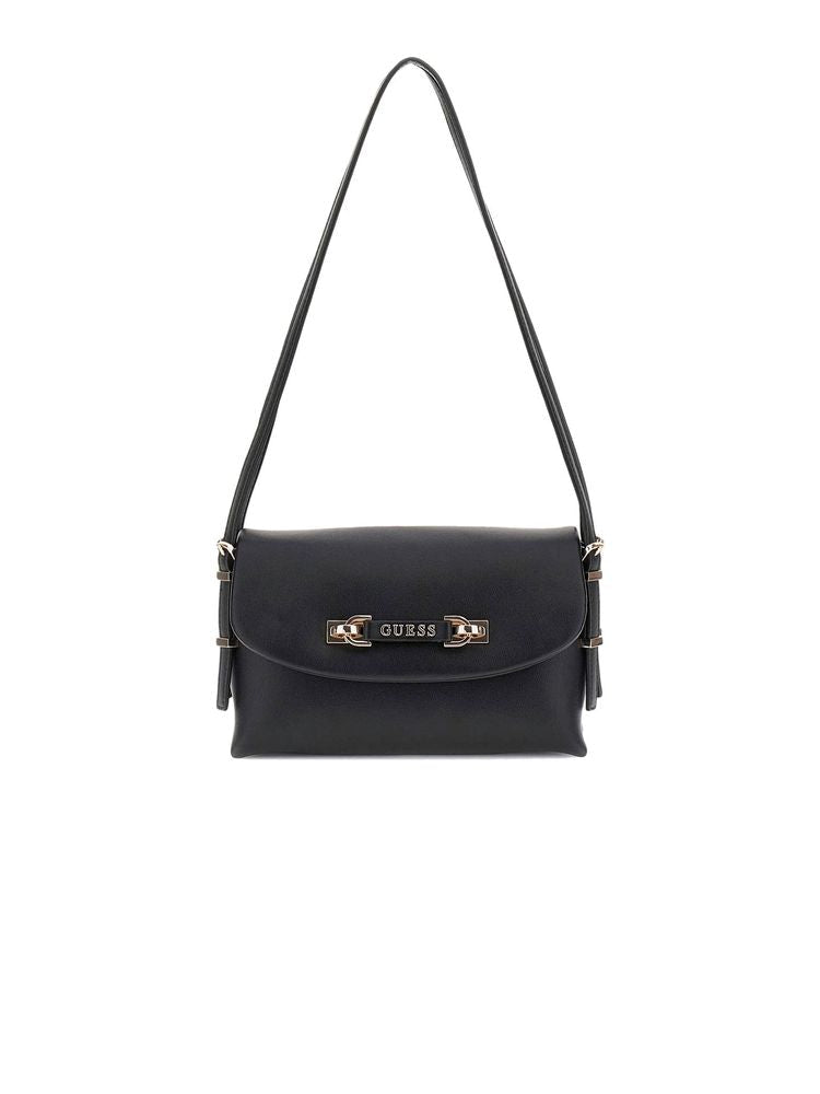 Guess Shoulder Bag — Black Polyurethane