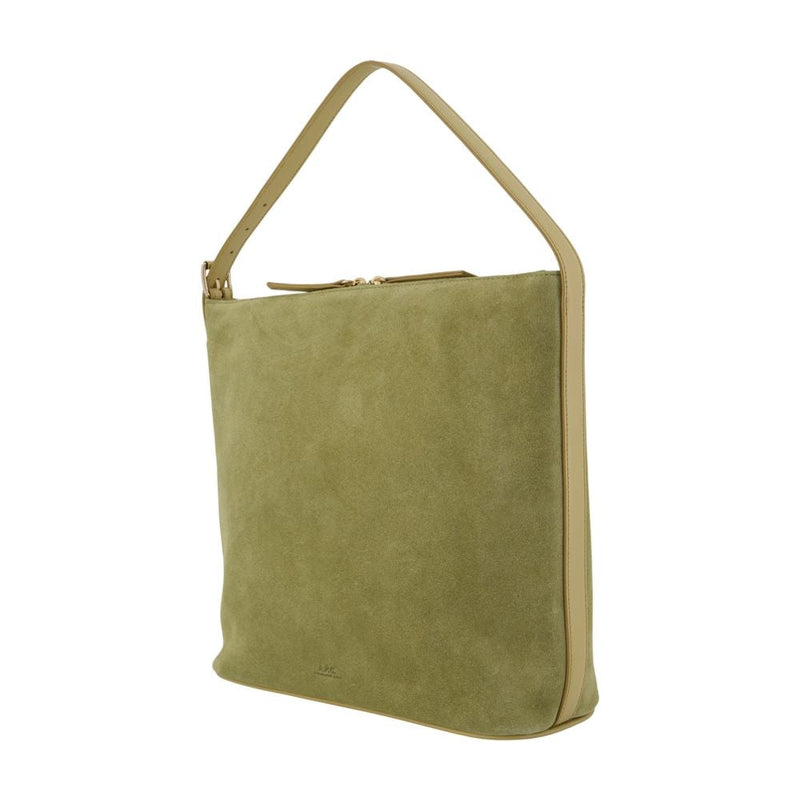 A.p.c. Vera Shoulder Bag — Green Calfskin