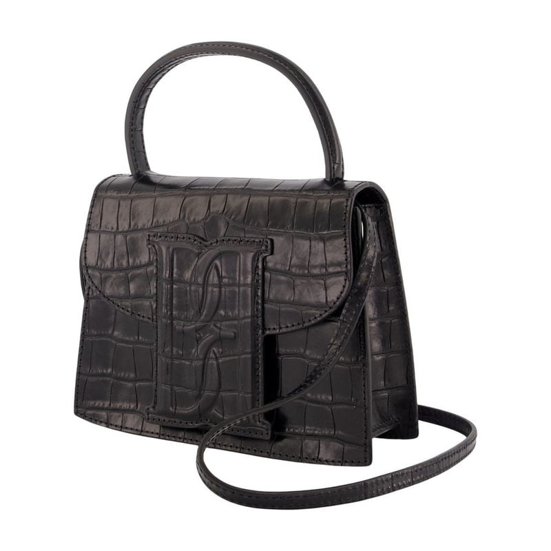 By Malene Birger Top Handle Bag — Black Calfskin