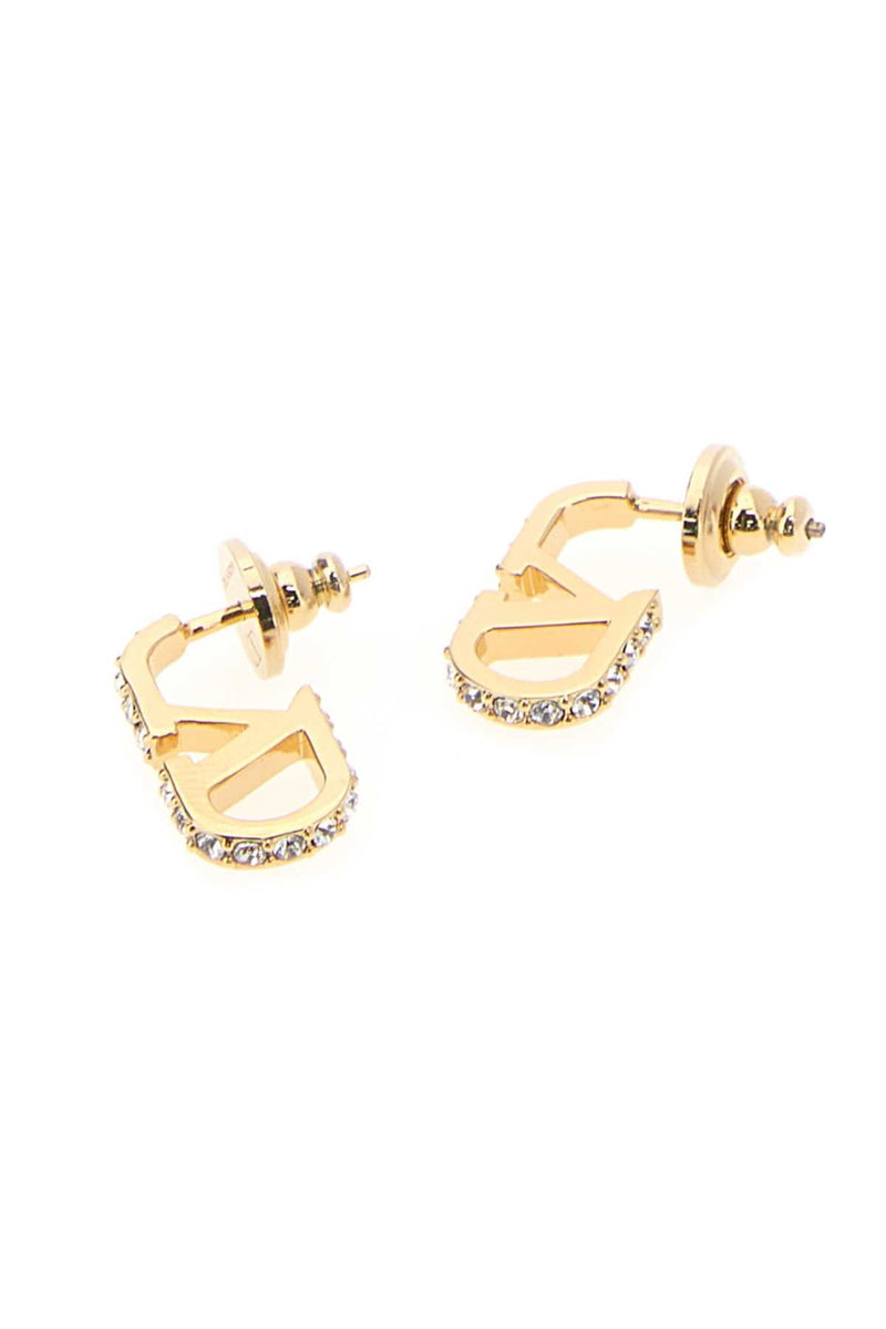 Valentino Garavani Logo-Embellished Earrings — Gold