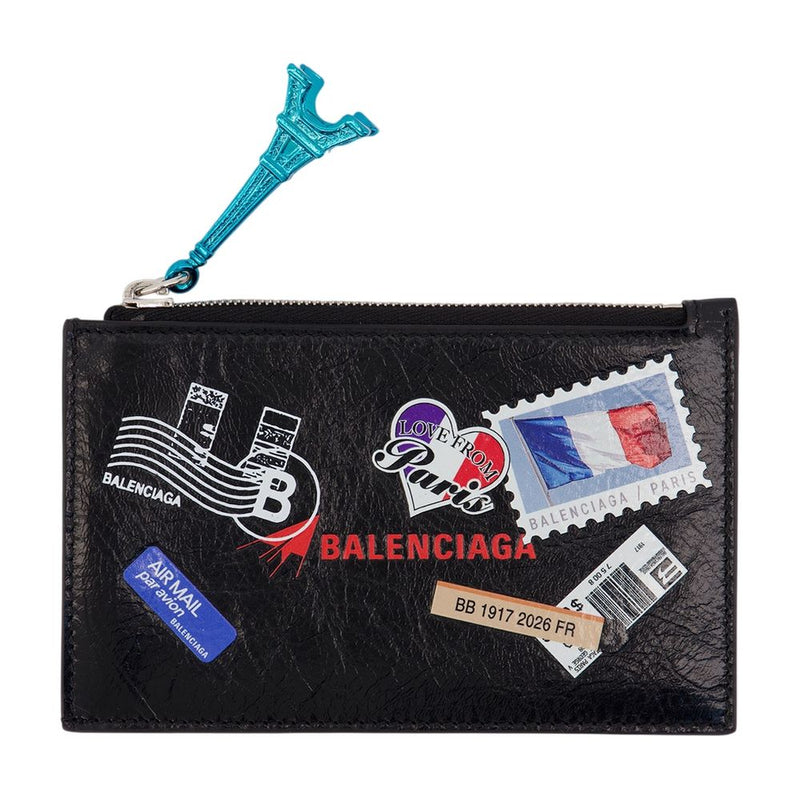 Balenciaga Lambskin Card Case — Black Cases