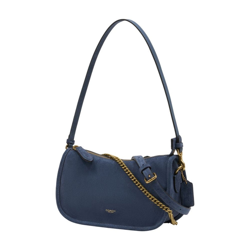 Coach Waverly Crossbody Bag — Blue Calfskin
