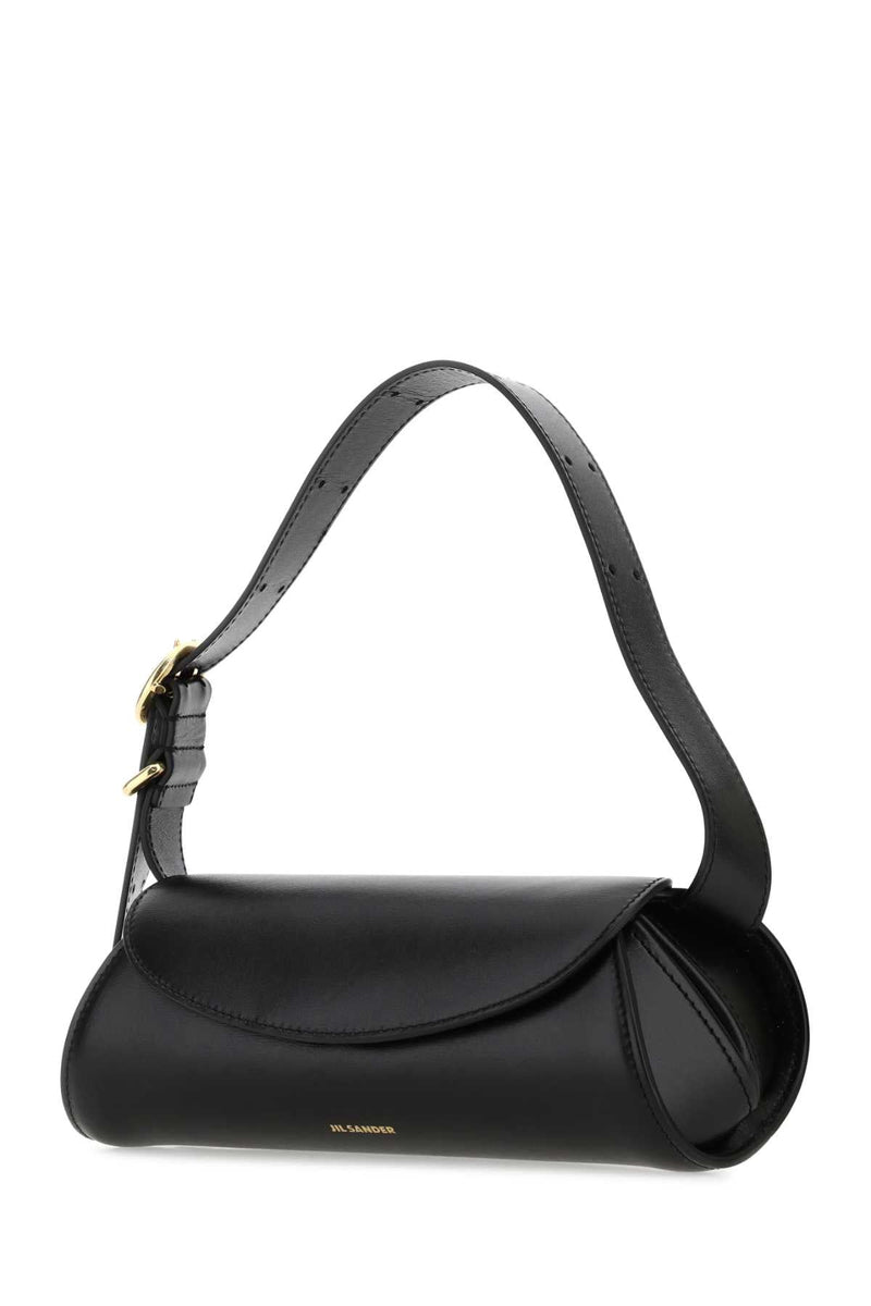 Jil Sander Cannolo Shoulder Bag — Black