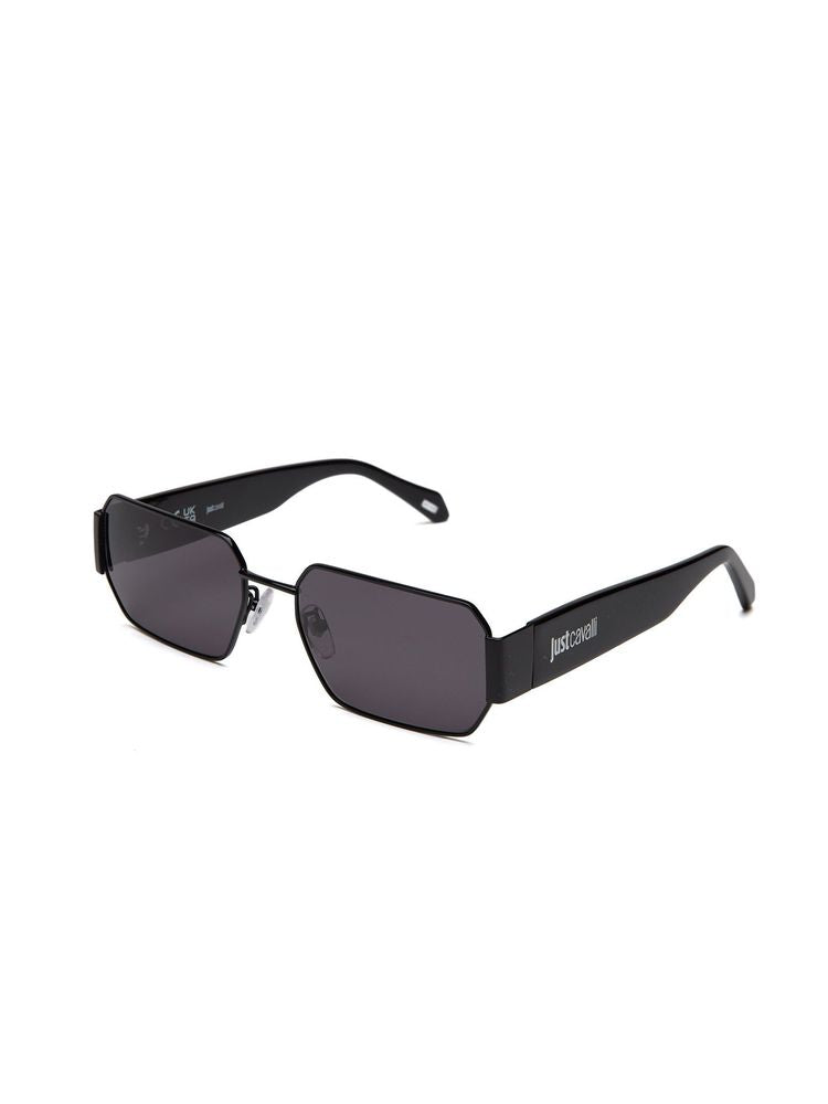 Just Cavalli Sjc199 Rectangular Metal Sunglasses — Black Stainless Steel