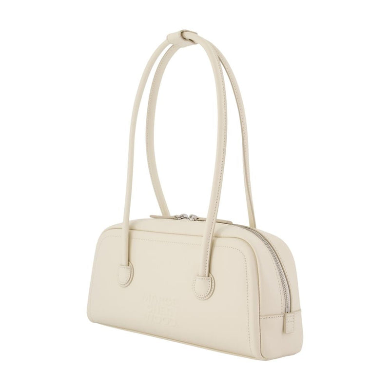 Marge Sherwood Structured Cowhide Shoulder Bag — Beige