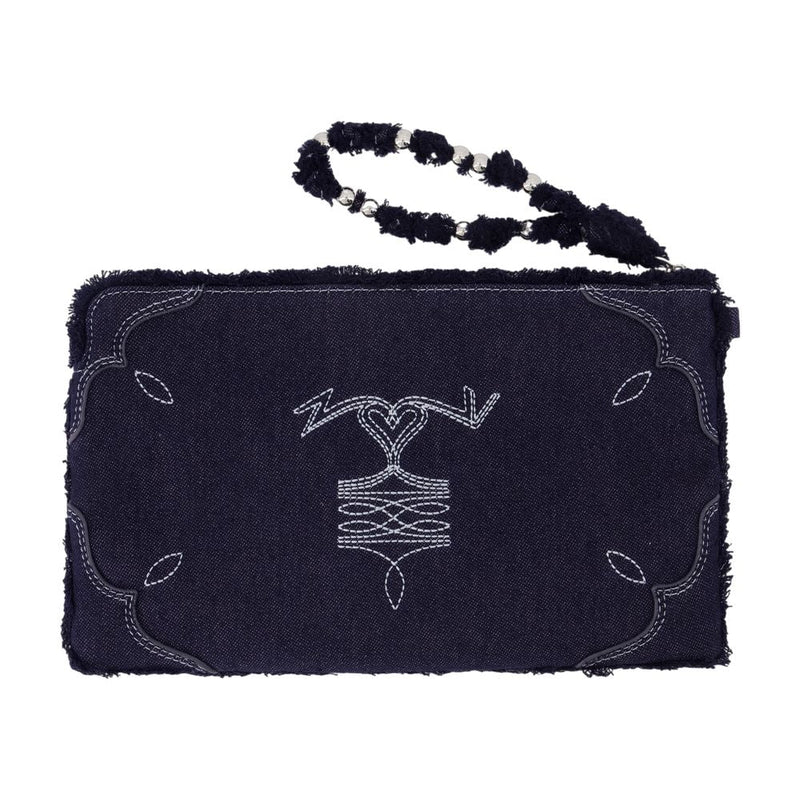Zadig & Voltaire Clutch — Navy Cotton Wallet