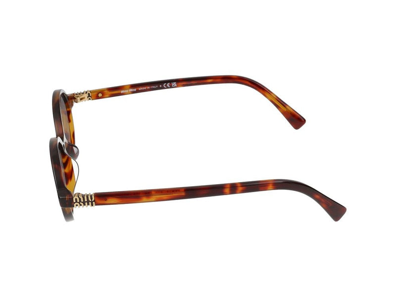 Miu Miu 0mu Oval Acetate Sunglasses — Tortoiseshell