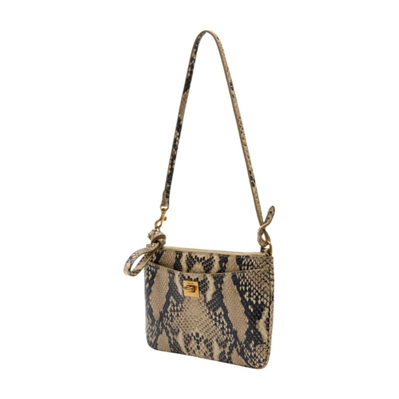 Balenciaga Rodeo Clutch — Beige Pythonskin