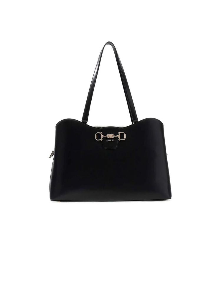 Guess Polyurethane Tote Bag — Black