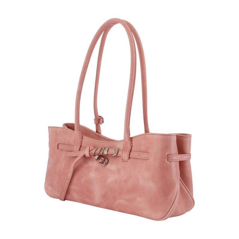 Marge Sherwood Cowhide Leather Shoulder Bag — Pink