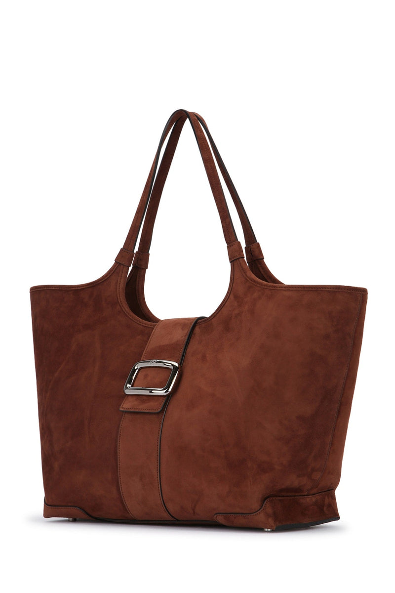 Roger Vivier Suede Tote Bag — Brown