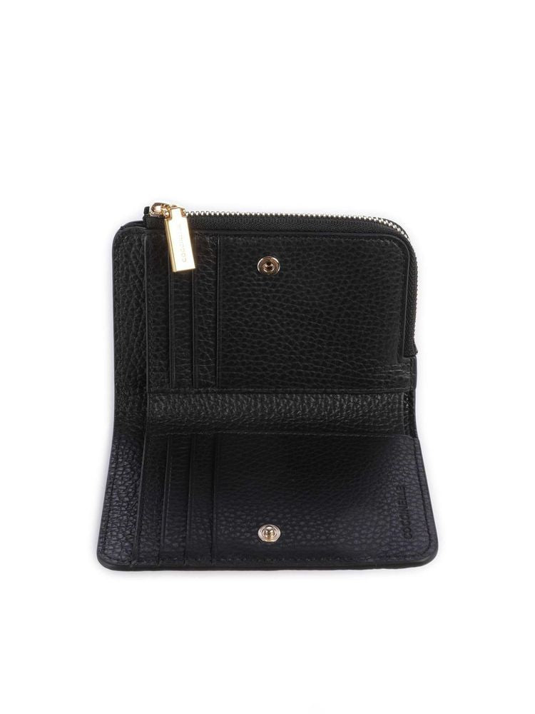Coccinelle C-Me Wallet — Black Cowhide