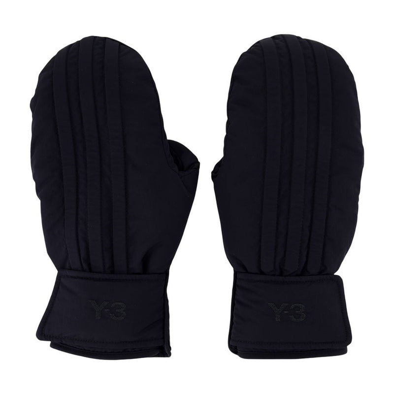 Y-3 Synthetic Mittens Gloves — Black