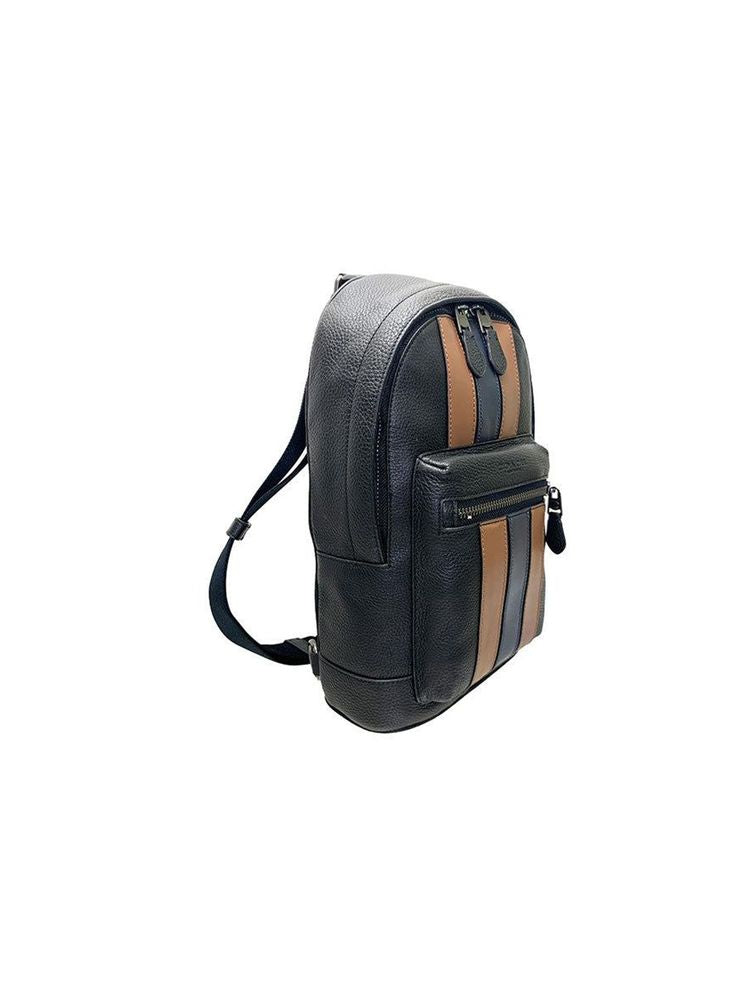 Coach West Pack Shoulder Bag — Black Leather