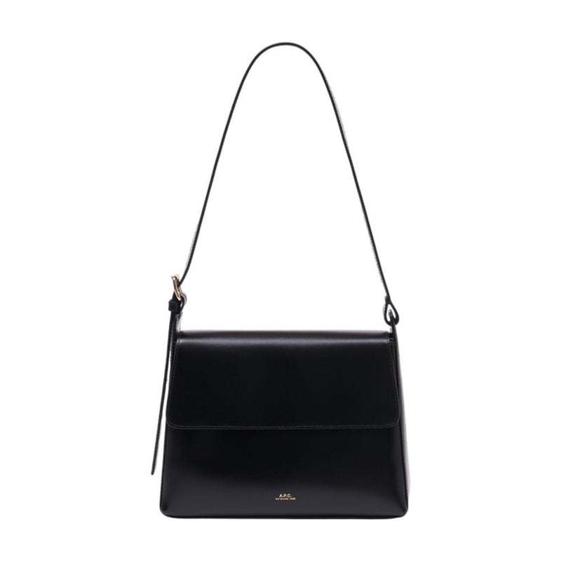 A.p.c. Virginie Shoulder Bag — Black Cowhide