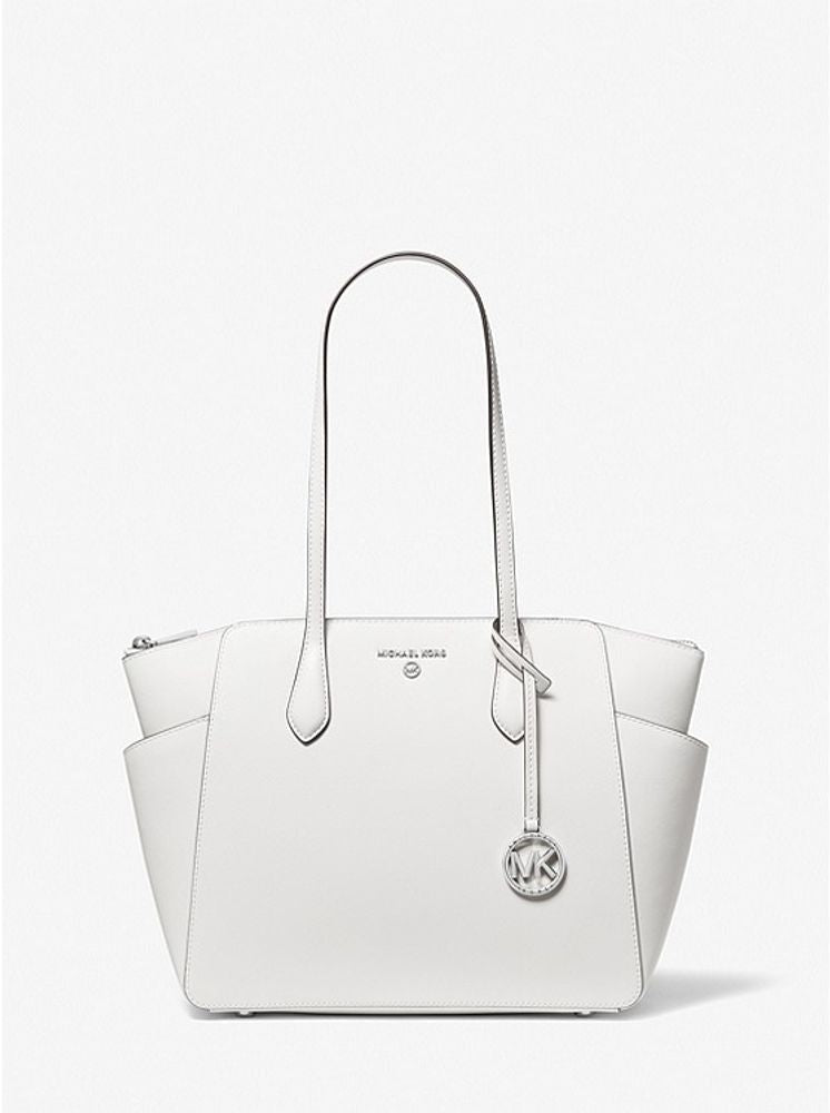 Michael Kors Marilyn Tote Bag — White Leather