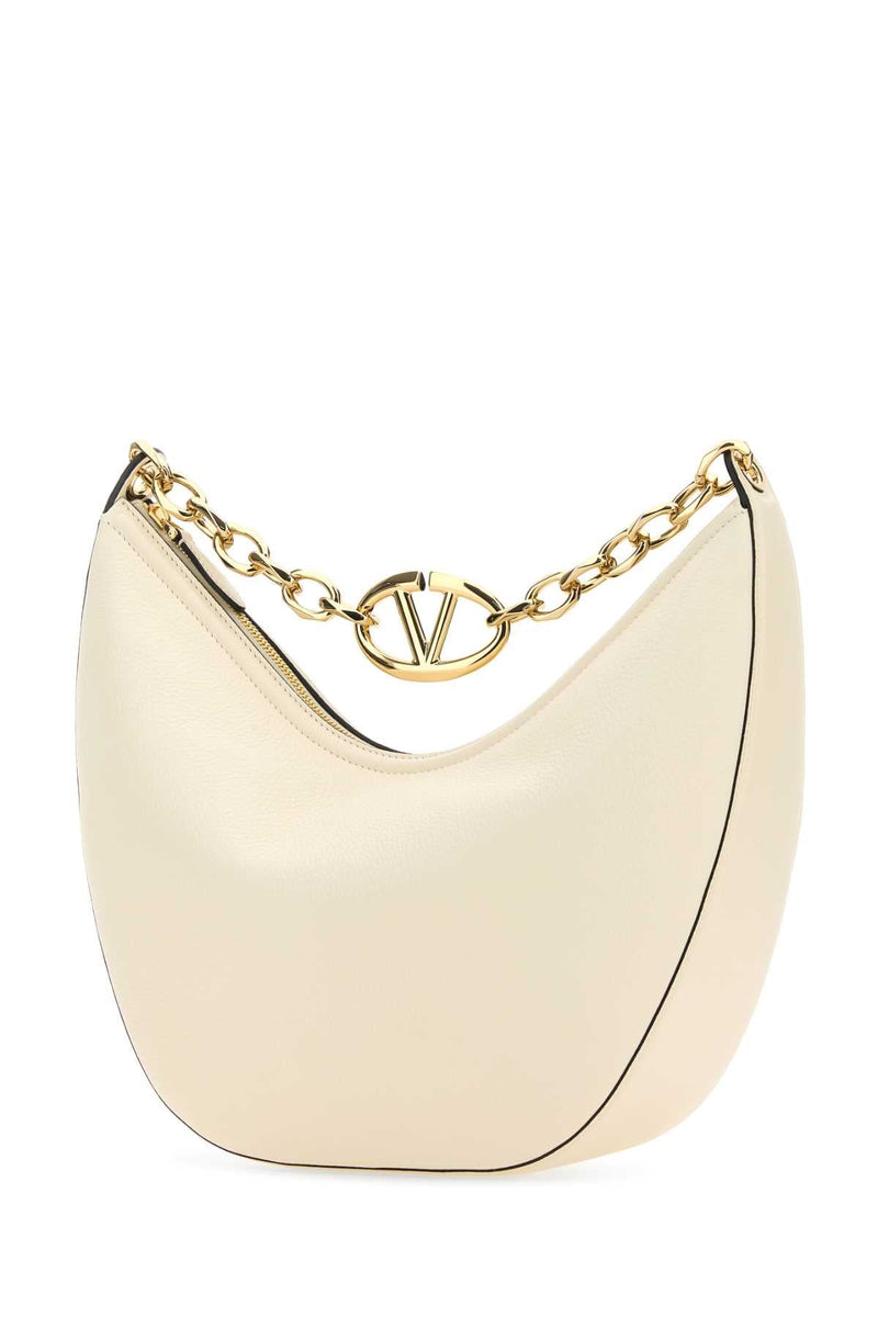 Valentino Garavani Vlogo Chain Shoulder Bag — White