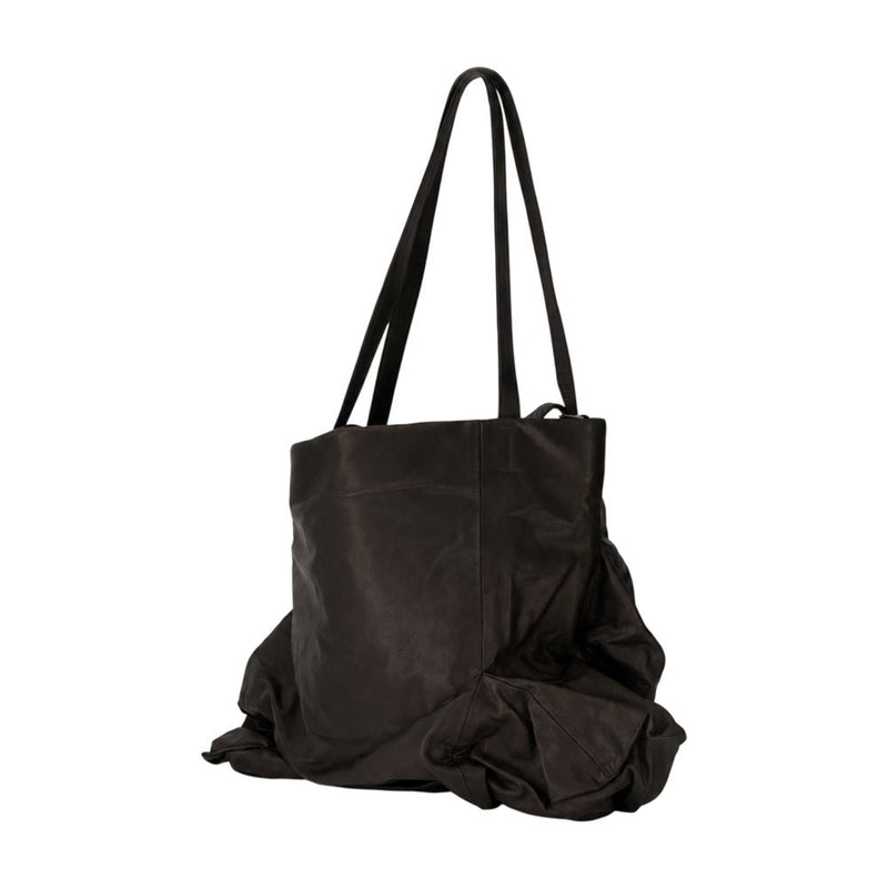 Yohji Yamamoto Unevenness Tote Bag — Black Cowhide