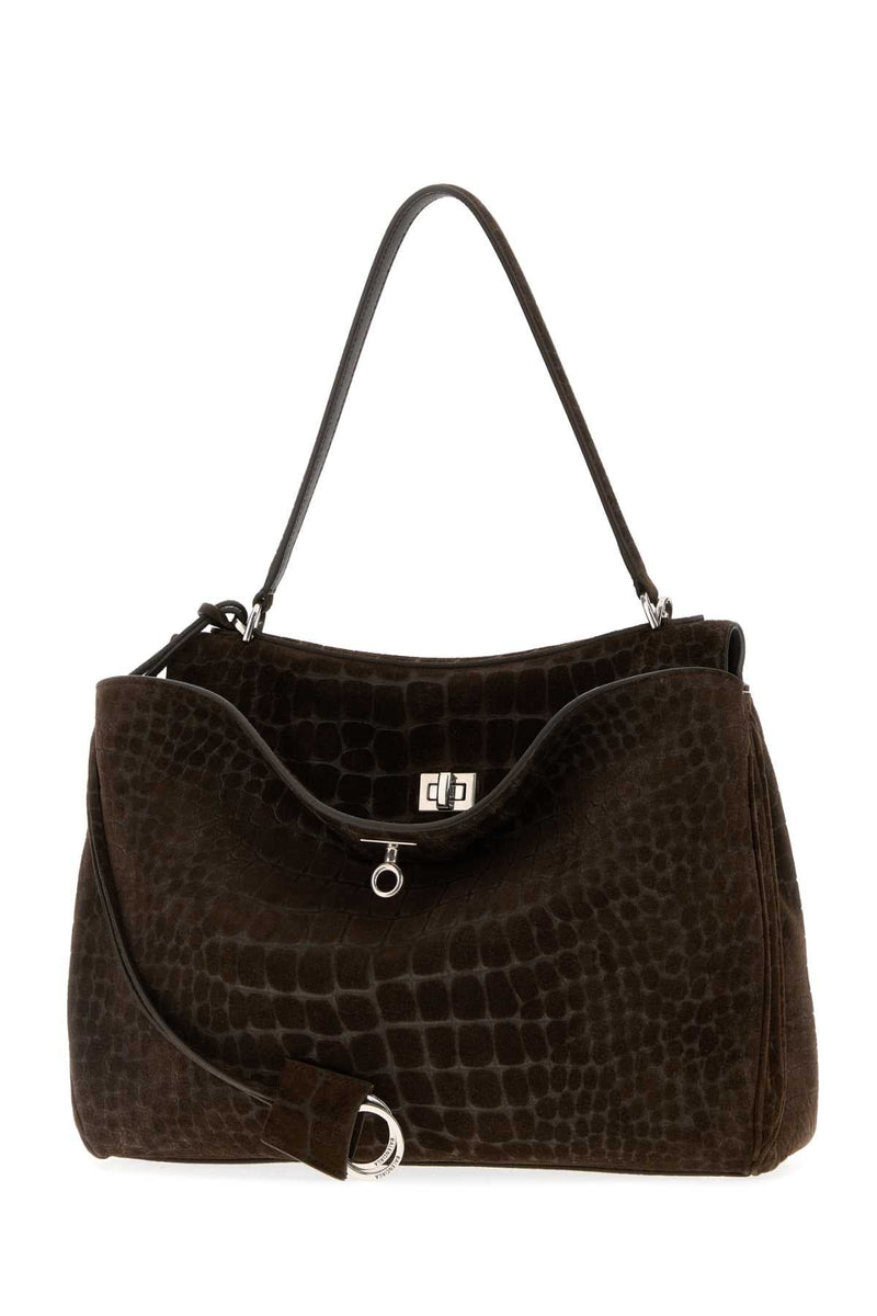 Balenciaga Piper Shoulder Bag — Brown