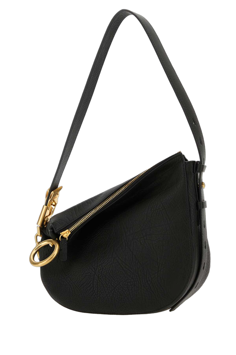 Burberry Calf Leather Shoulder Bag — Black